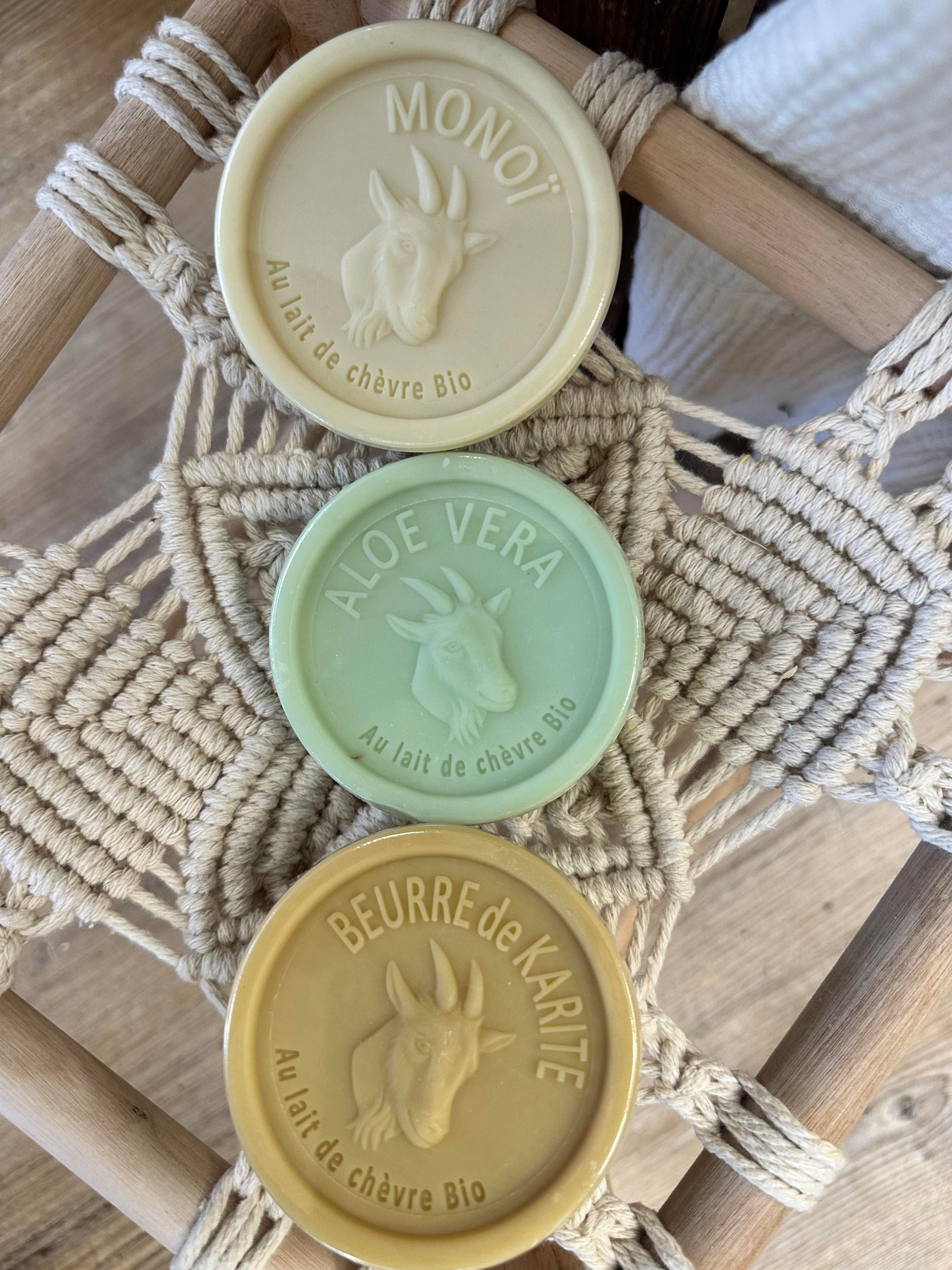 Savon rond 2% au lait de chèvre bio 100gr