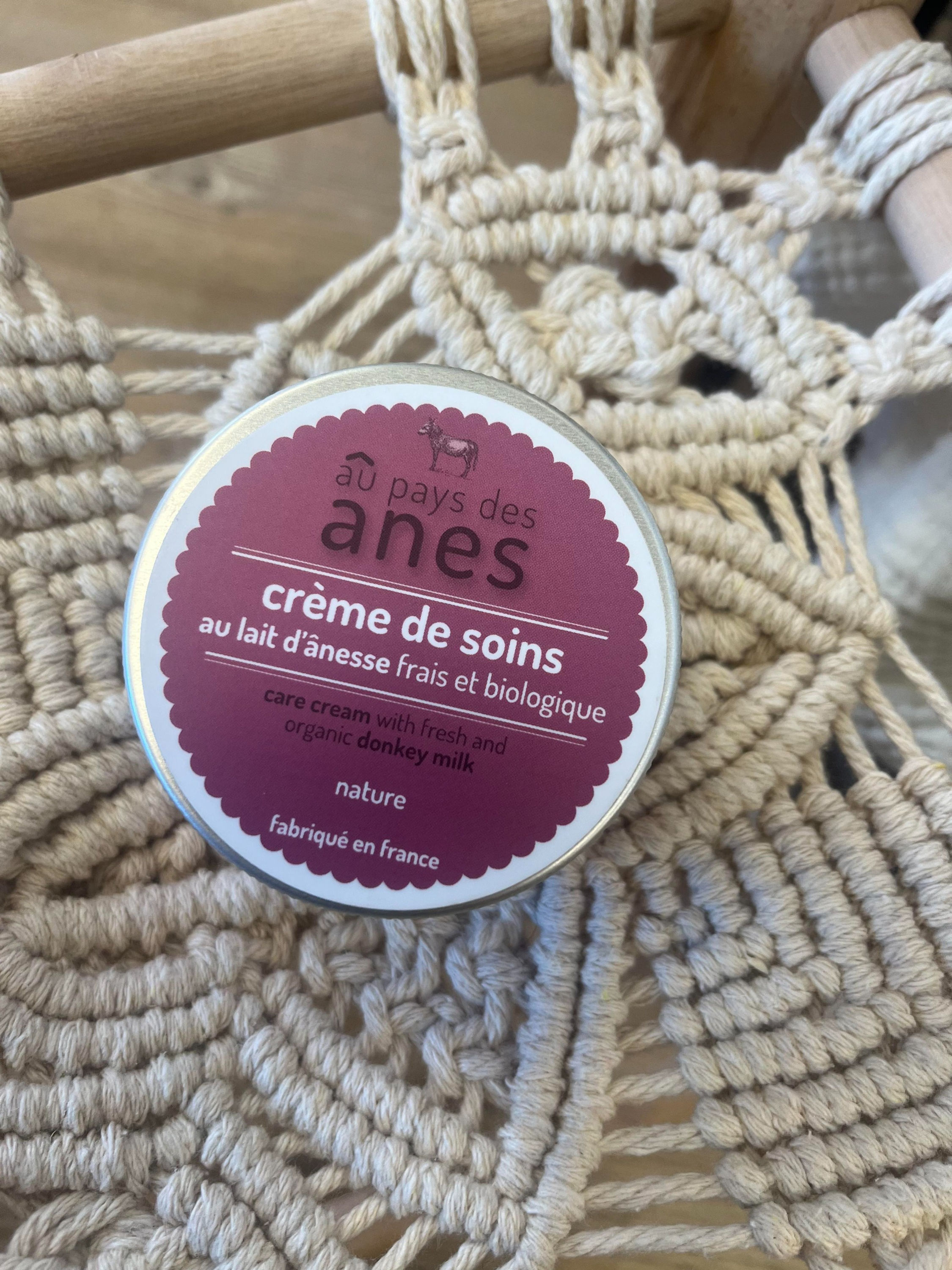 Crème de soins au lait d'ânesse 100ml