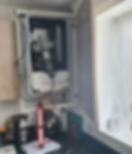 an open gas boiler