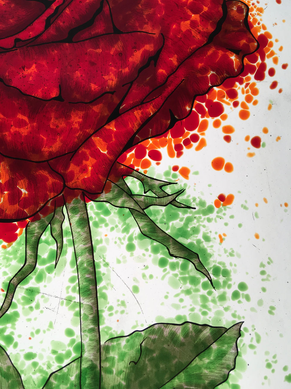 Red Rose 10.75"x16.75" $300.00