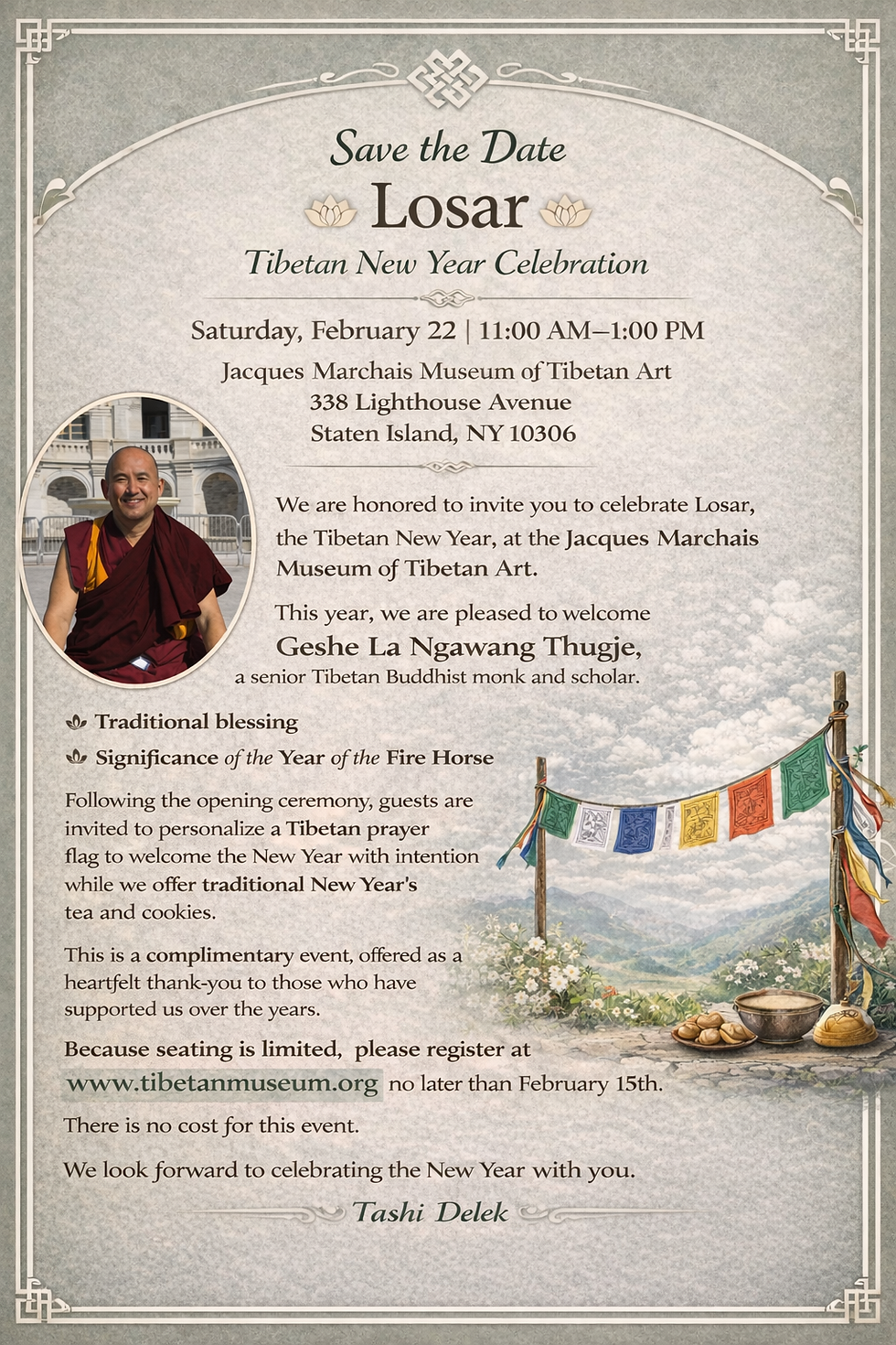 Losar: Tibetan New Year Celebration at JMMTA