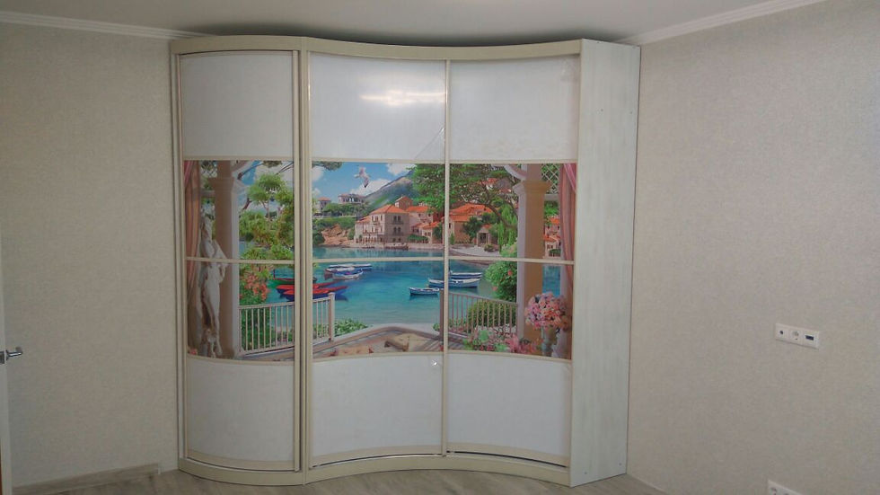 Радиусные шкафы-купе с фотопечатью на заказ в Москве от производителя МФВ