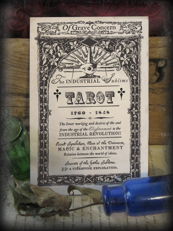 Thumbnail: The Industrial Sublime Tarot: A Steampunk Exploration! 1760 – 1848. Title Card