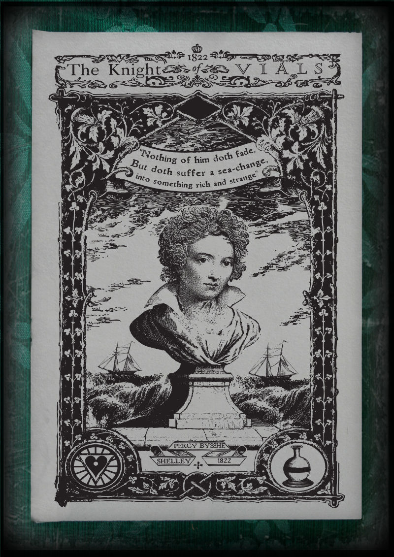 Thumbnail: The Industrial Sublime Tarot: Minor Arcana: The Suit of Vials (Black and White)