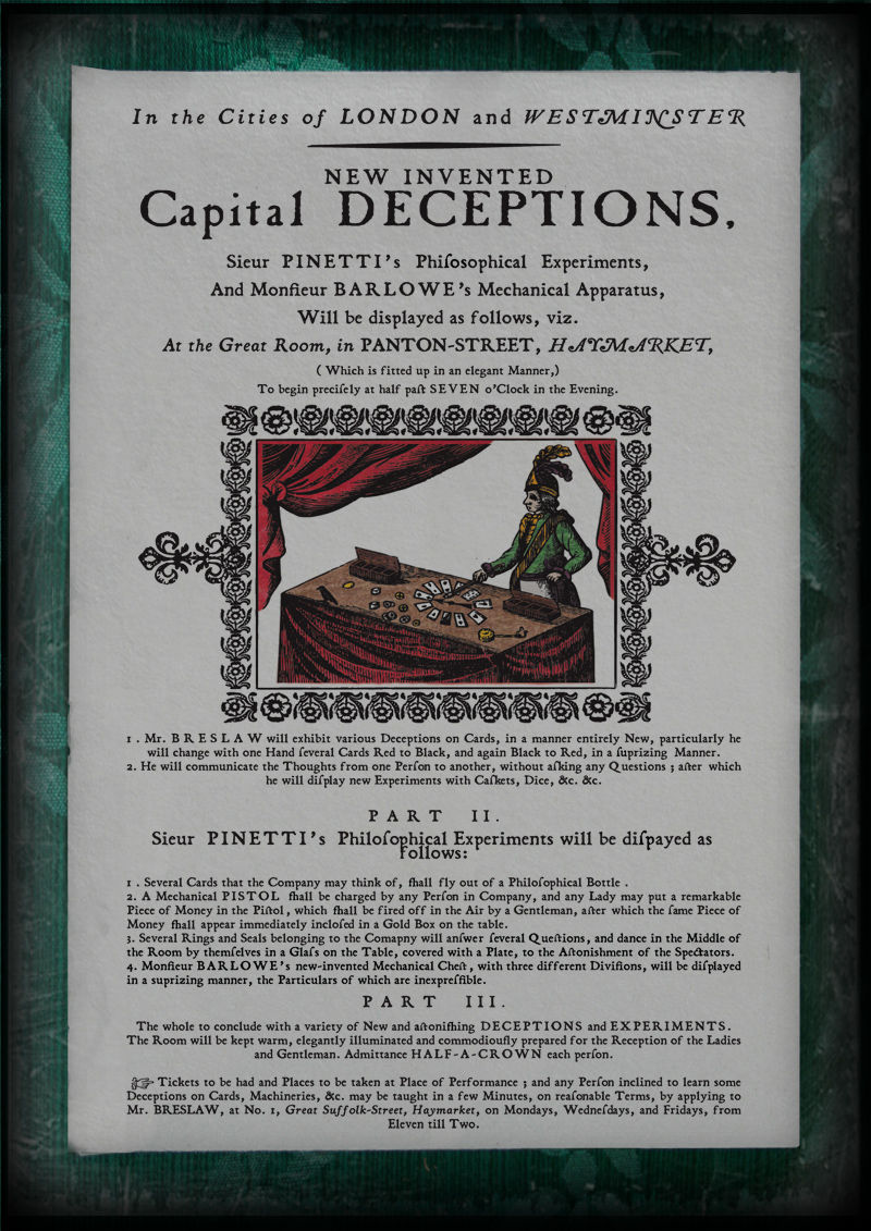 New Invented Capital Deceptions. 1784