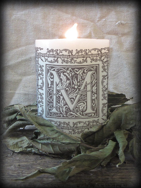 Thumbnail: Letter Press Alphabet Candle