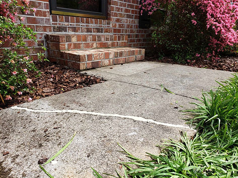 Settled Steps & Sidewalk Crack Repaired.