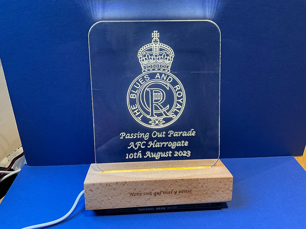 Personalised LED light box military gift