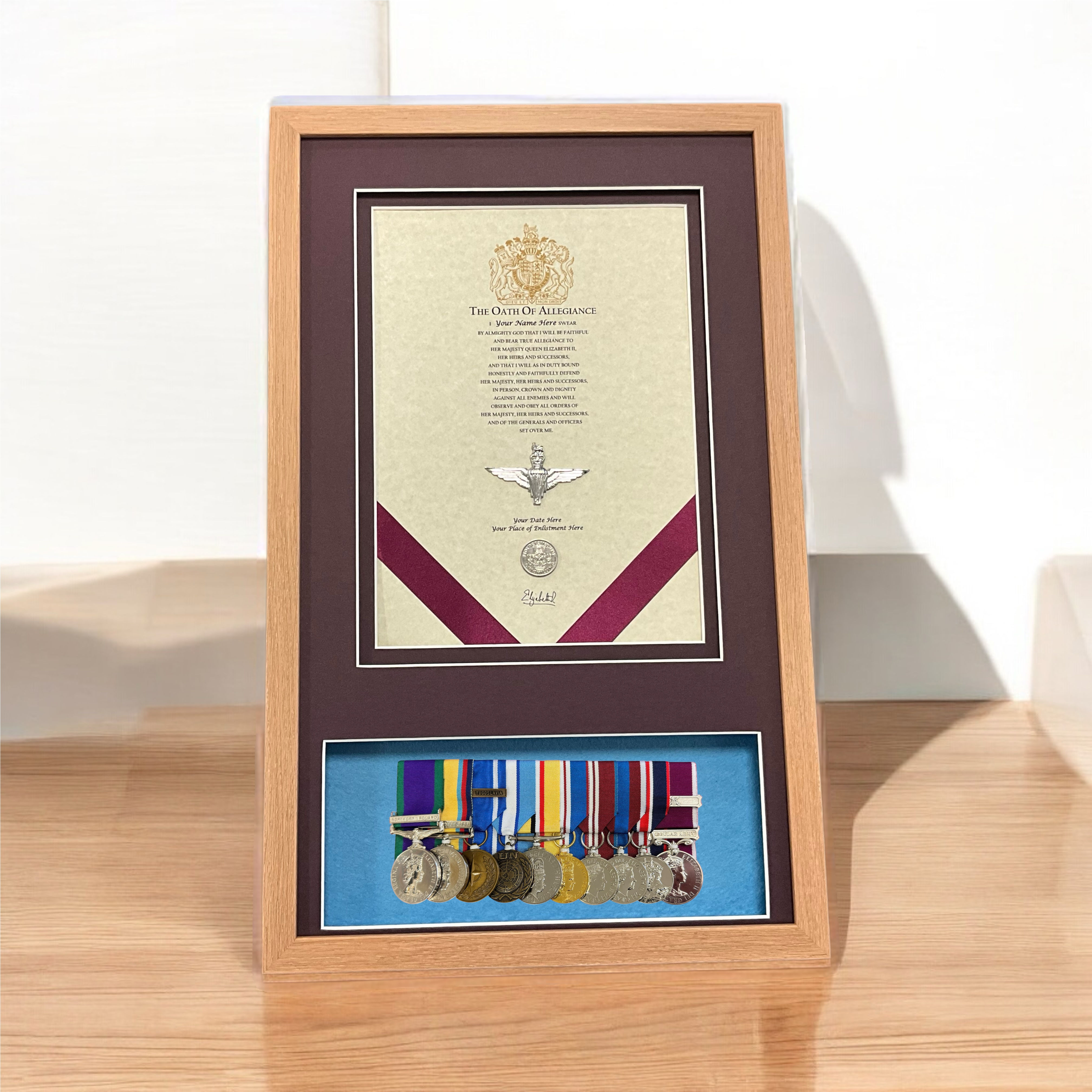 Military retirement presentation •	Leaving the forces gift •	Veterans’ keepsake