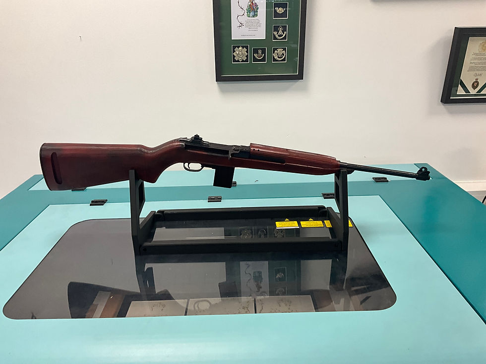 M1 Carbine inspired decorative display model kit, non-operational 1:1 scale self-assembly UK made