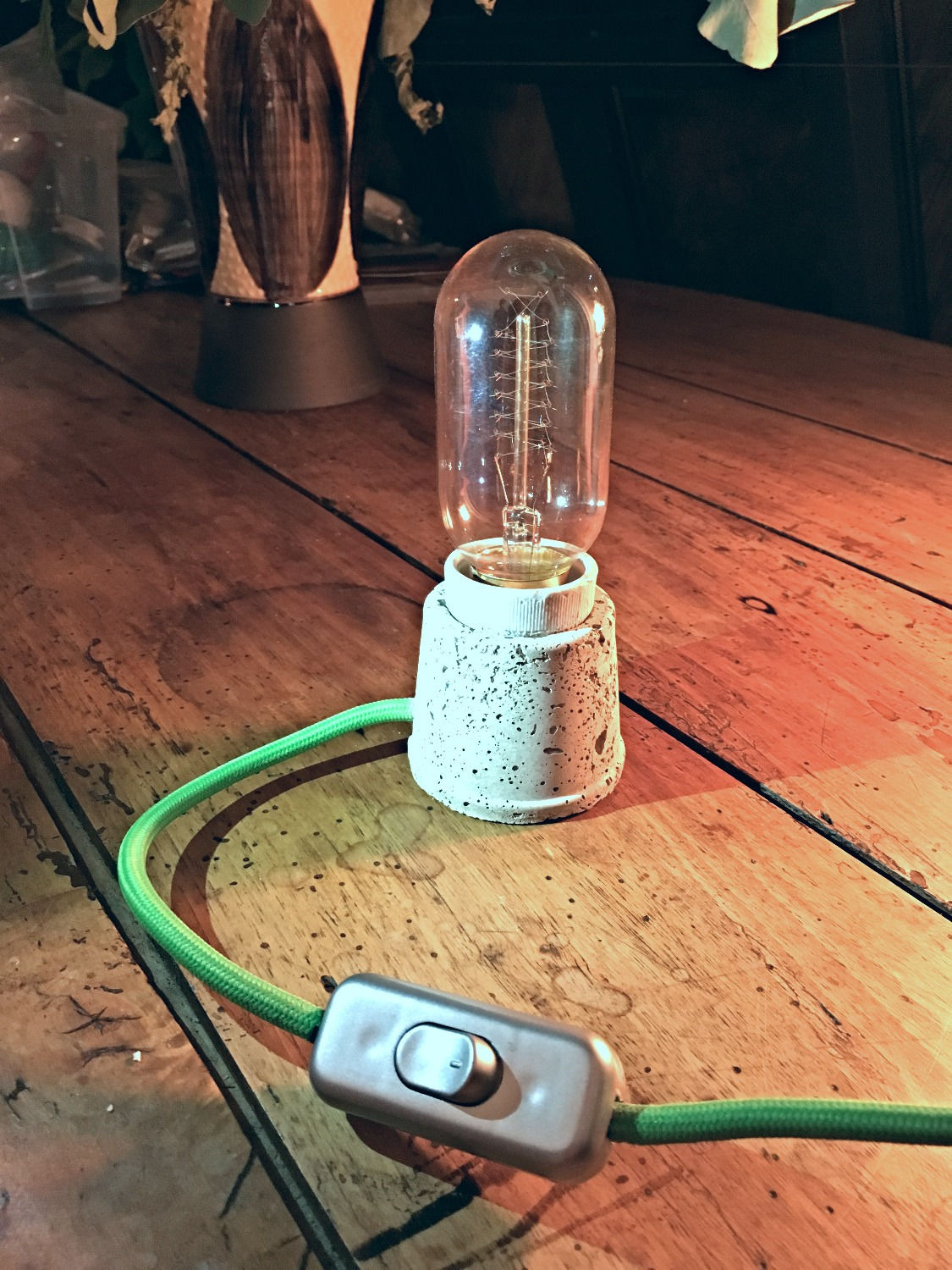 Mini lampe en béton