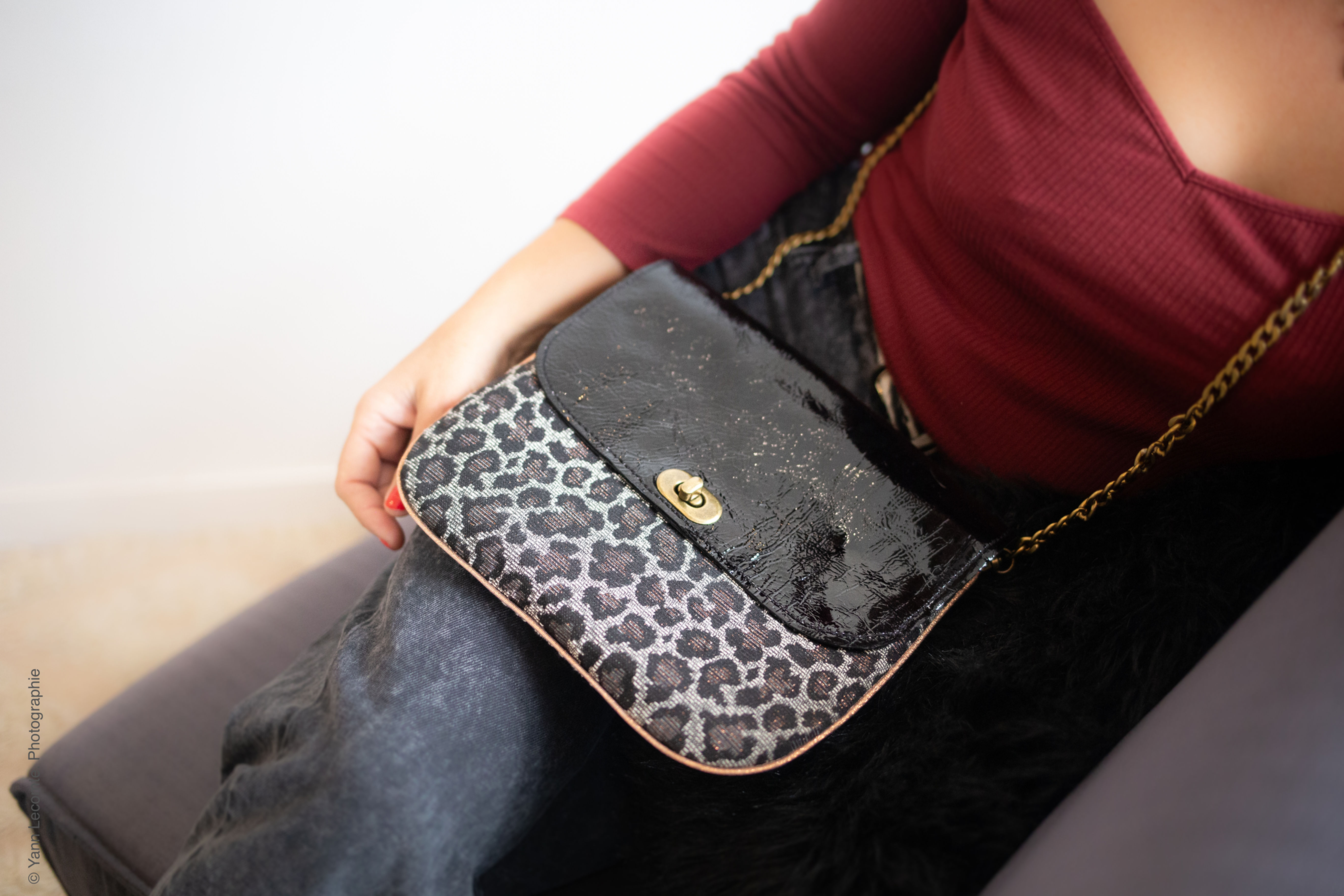 LE SAC ÉLISABETH BLACK PANTHÈRE