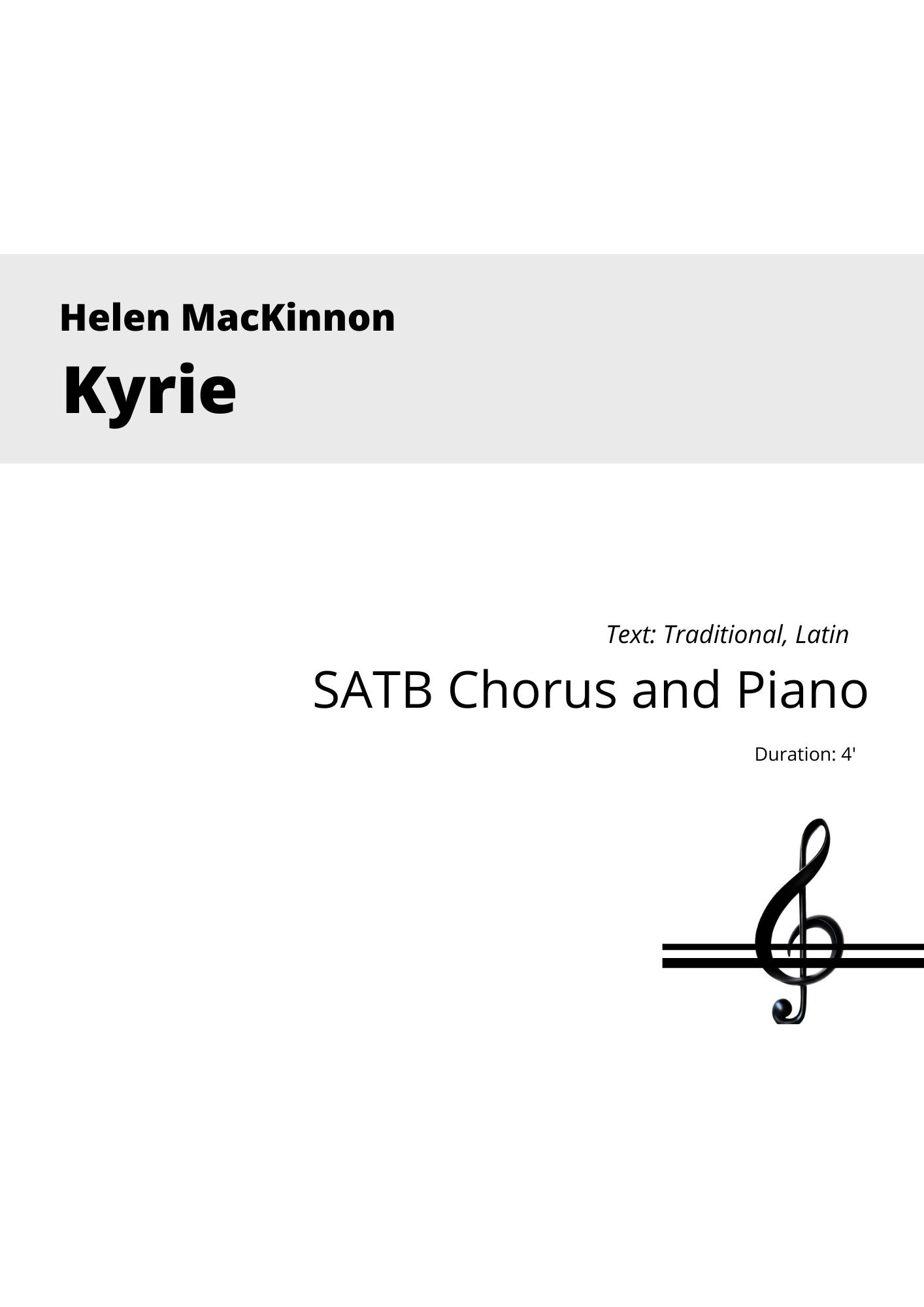 Kyrie (SATB and Piano)