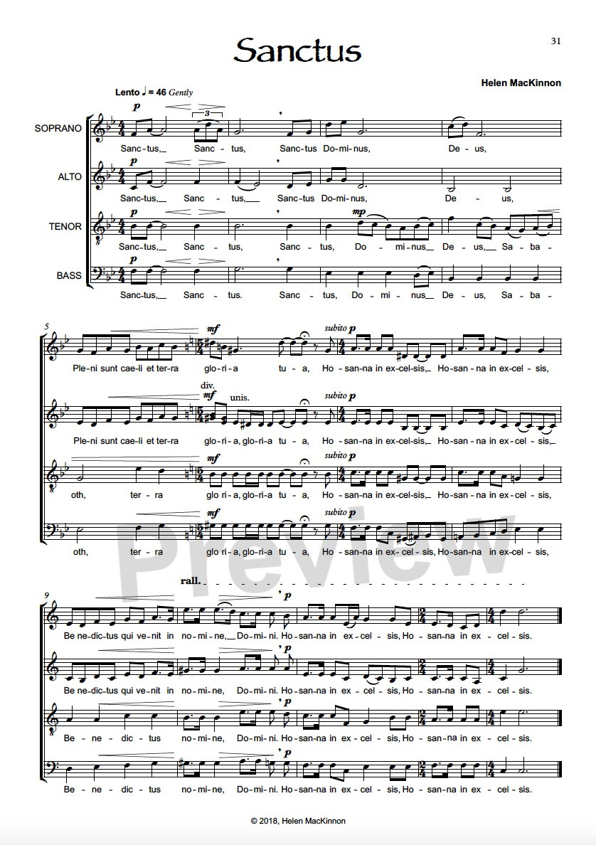 Thumbnail: Mass for the Spirit (SATB and Piano)