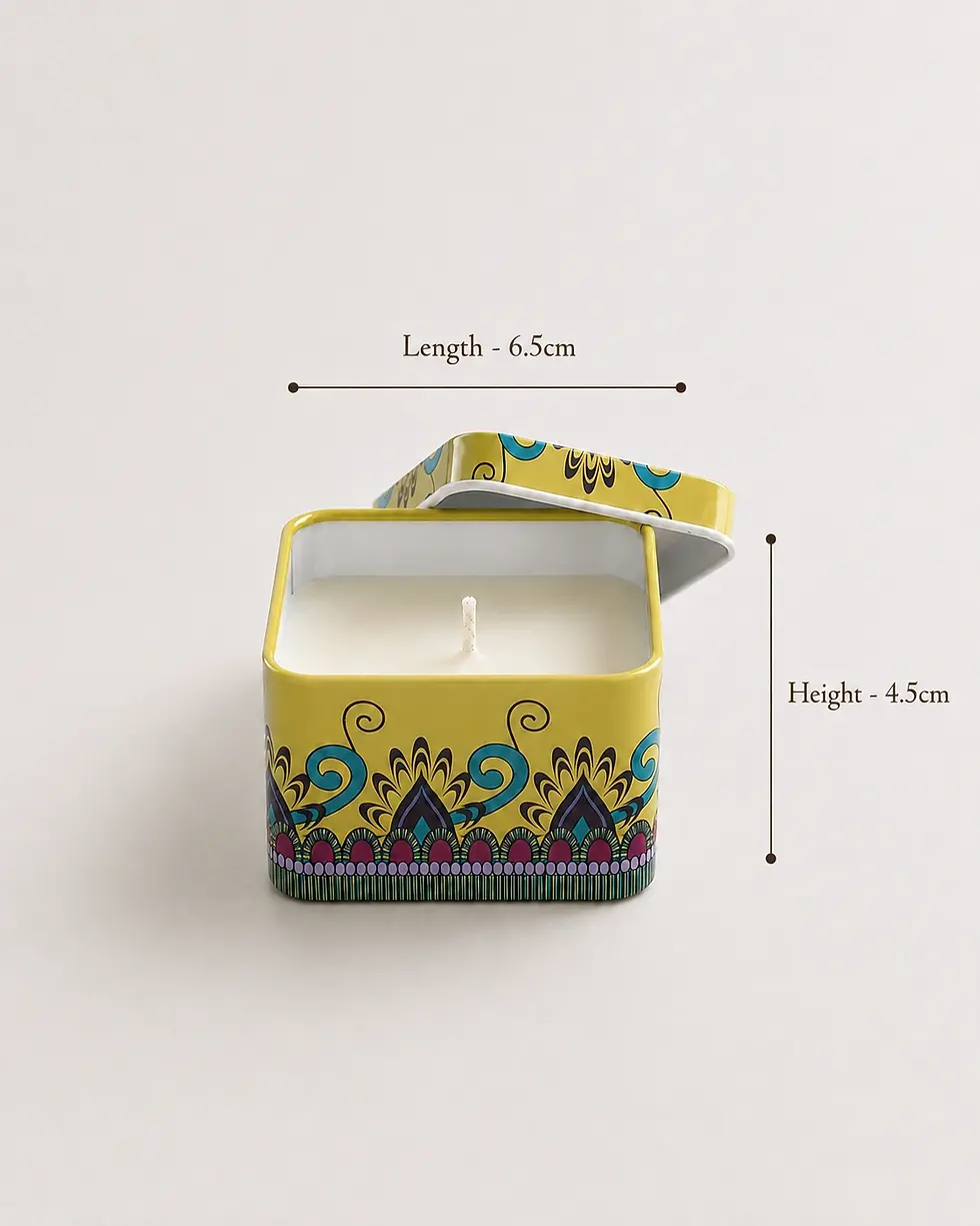 Thumbnail: Soulshelli Floral Tin Candle - Handmade Home Decor 100% Soy Wax
