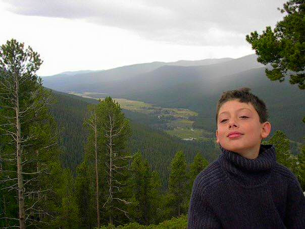 Cameron David Allen, among the pines in the mountains