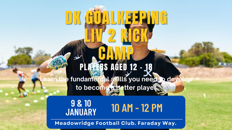 DK Goalkeeping Camp @ Meadowridge