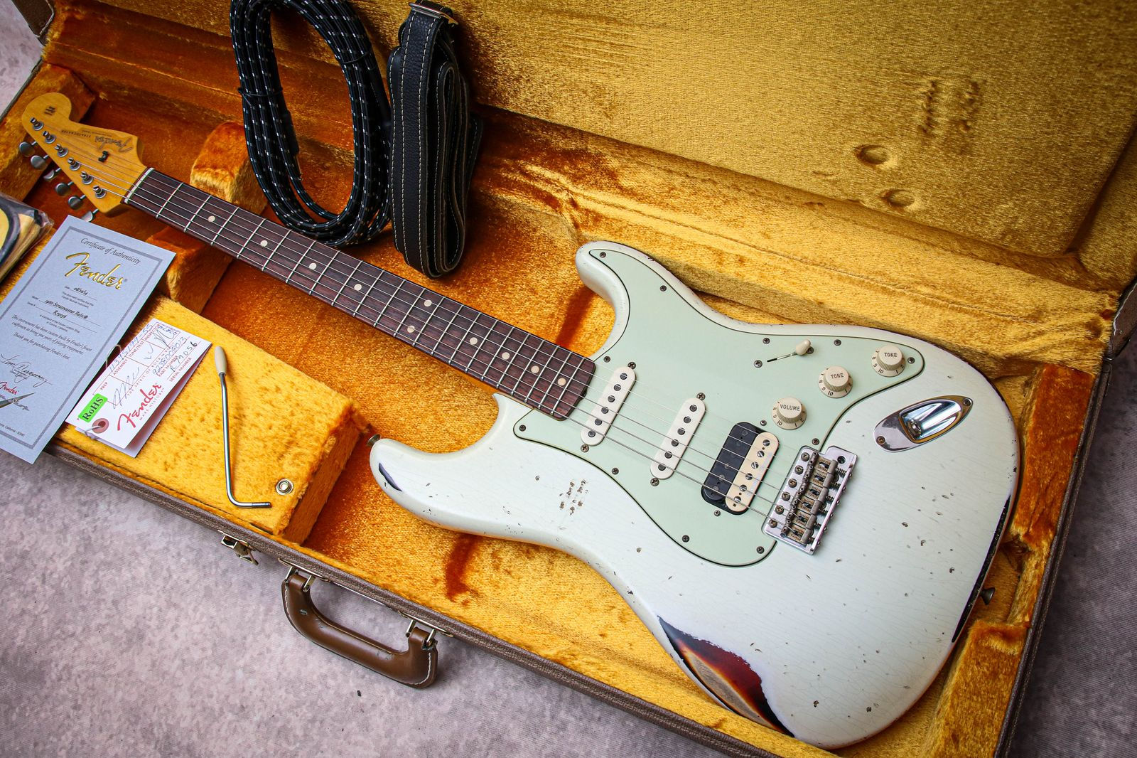 FENDER USA Custom Shop '60 Reissue Stratocaster Relic "Olympic White + Rosewood"