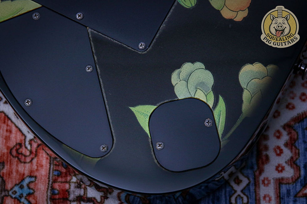 Thumbnail: IBANEZ MIJ JEM77-FP Steve Vai Signature "Black Floral Pattern + Rosewood" (1989)