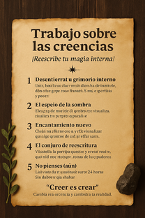🧠✨Reescribe tu hechizo interno: el ritual de transformación de creencias.