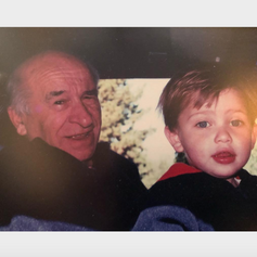 Ethan with his grandfather, who spent spent half of his life housing those with mental illness