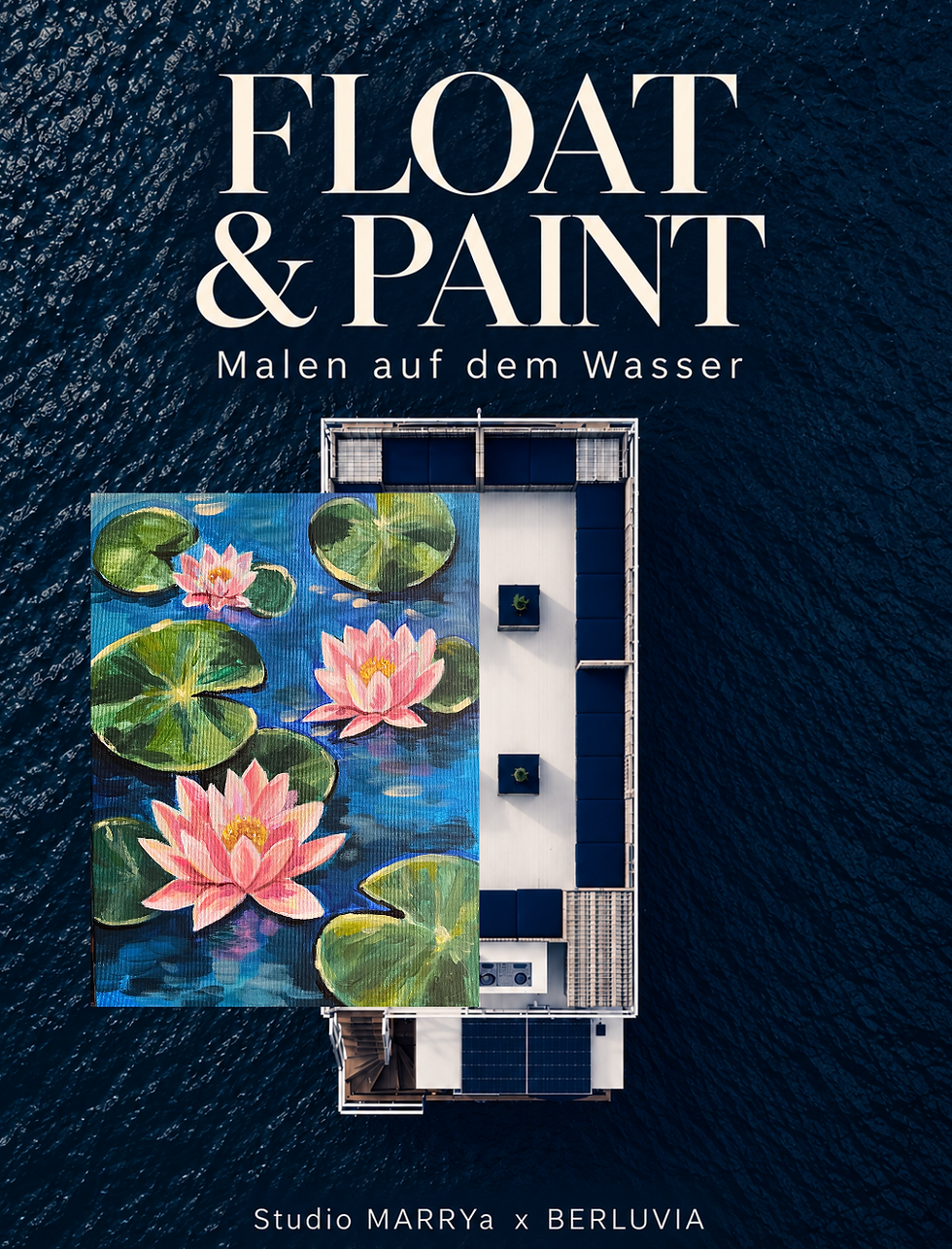 Float & Paint | Seerosen auf Blau