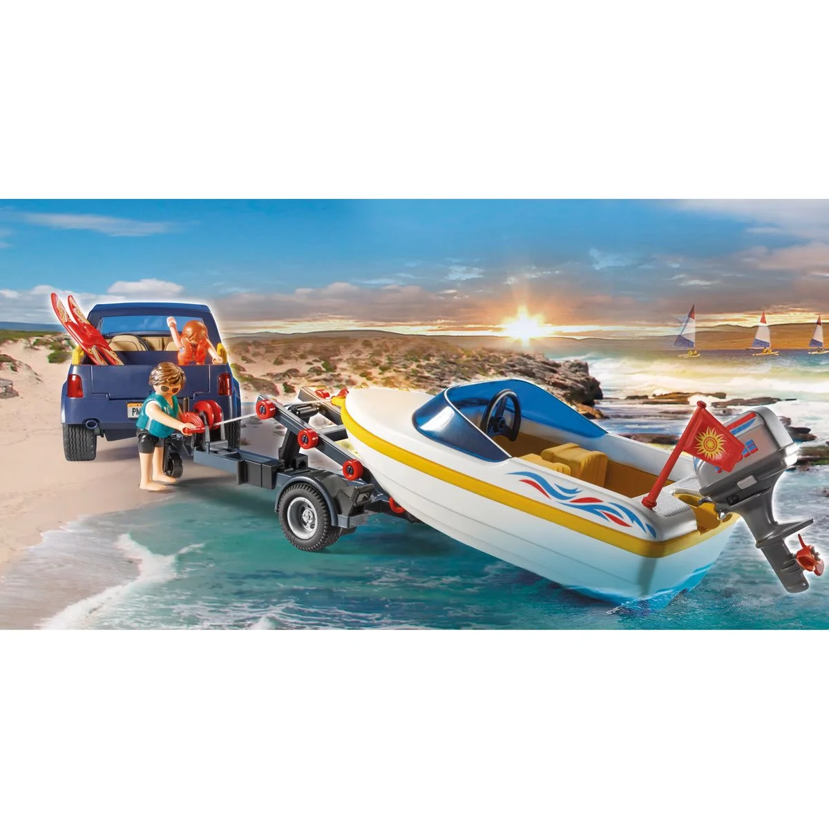 Thumbnail: Playmobil Pick-up with Speedboat