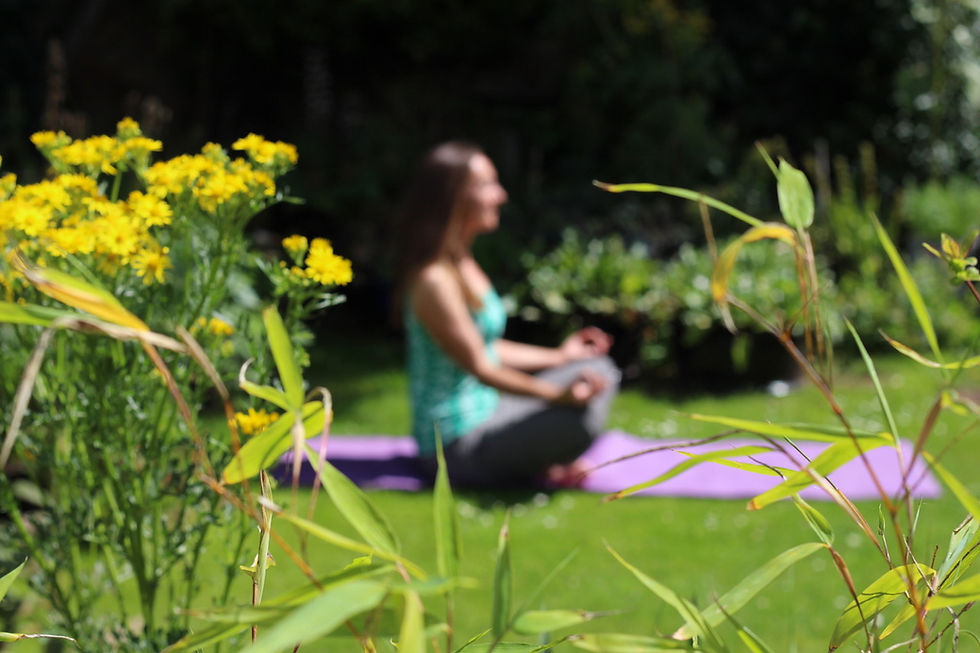 Relax in your garden and try yoga
