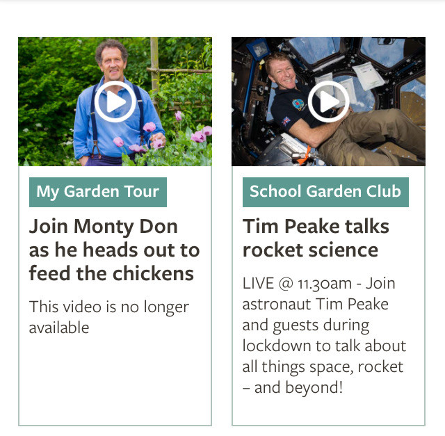 Monty Don and Tim Peake
