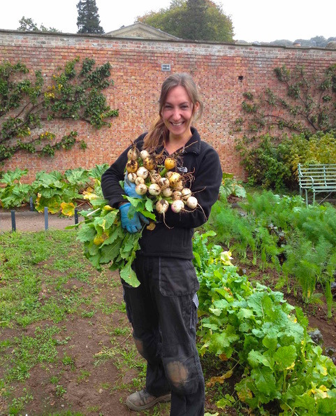 Myself in the walled kitchen garden at Tyntesfield