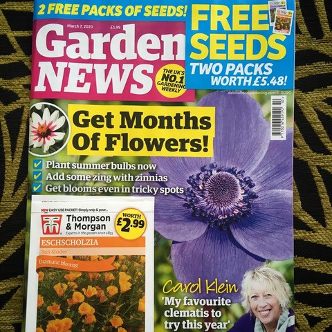Front cover of 7 March Garden News Magazine 2020