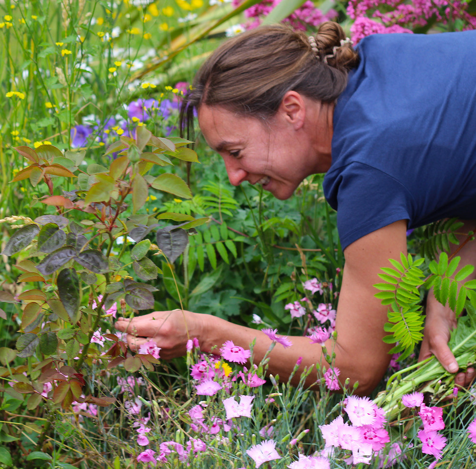 Me weeding and deadheading