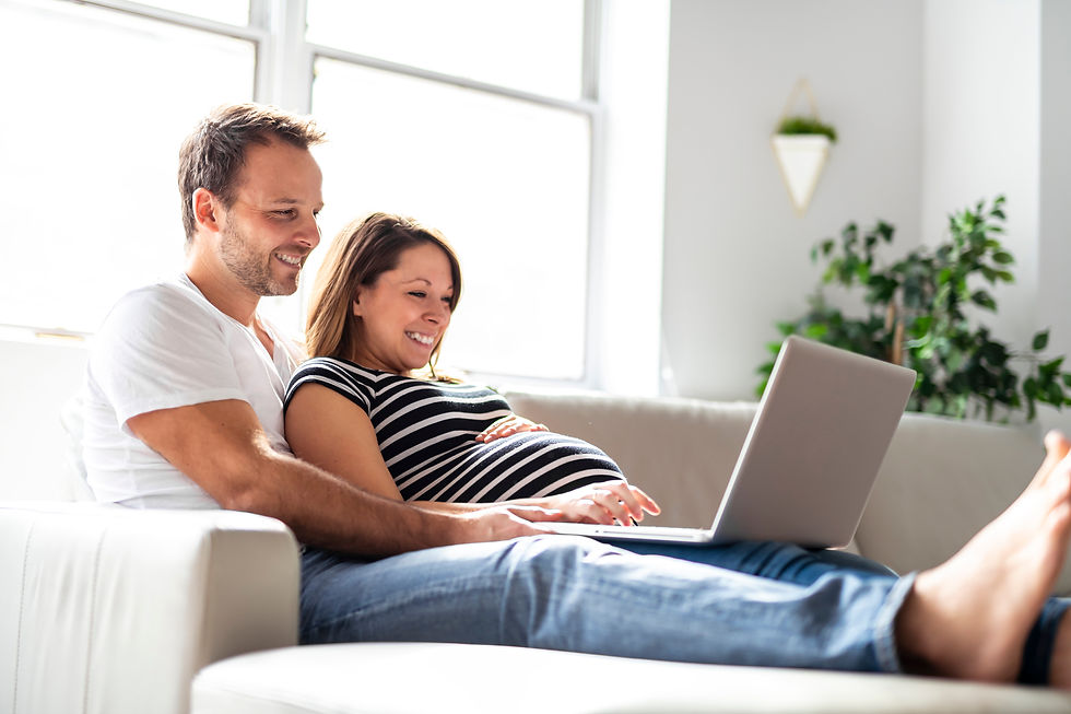 Parents explore online birthing classes by BWS Doulas