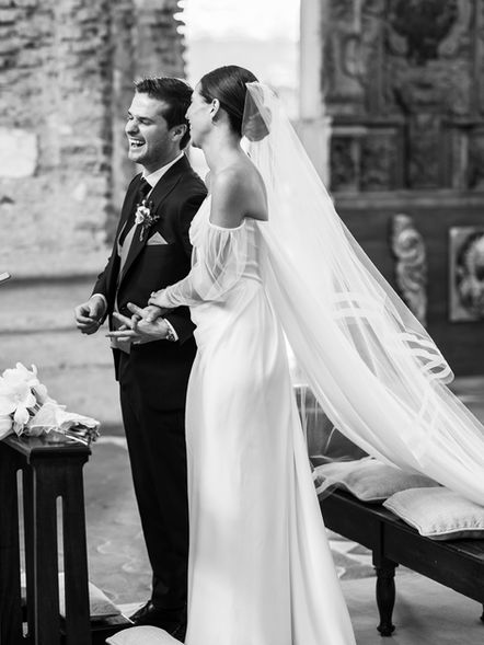 Hochzeitsfotografie Stuttgart, Brautpaar bei kirchlichen Trauung