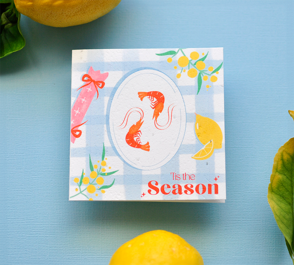 Aussie Xmas Dinner Plantable Greeting Card