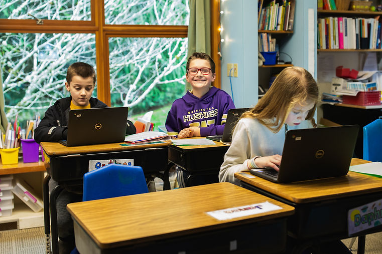 Students on Chromebooks