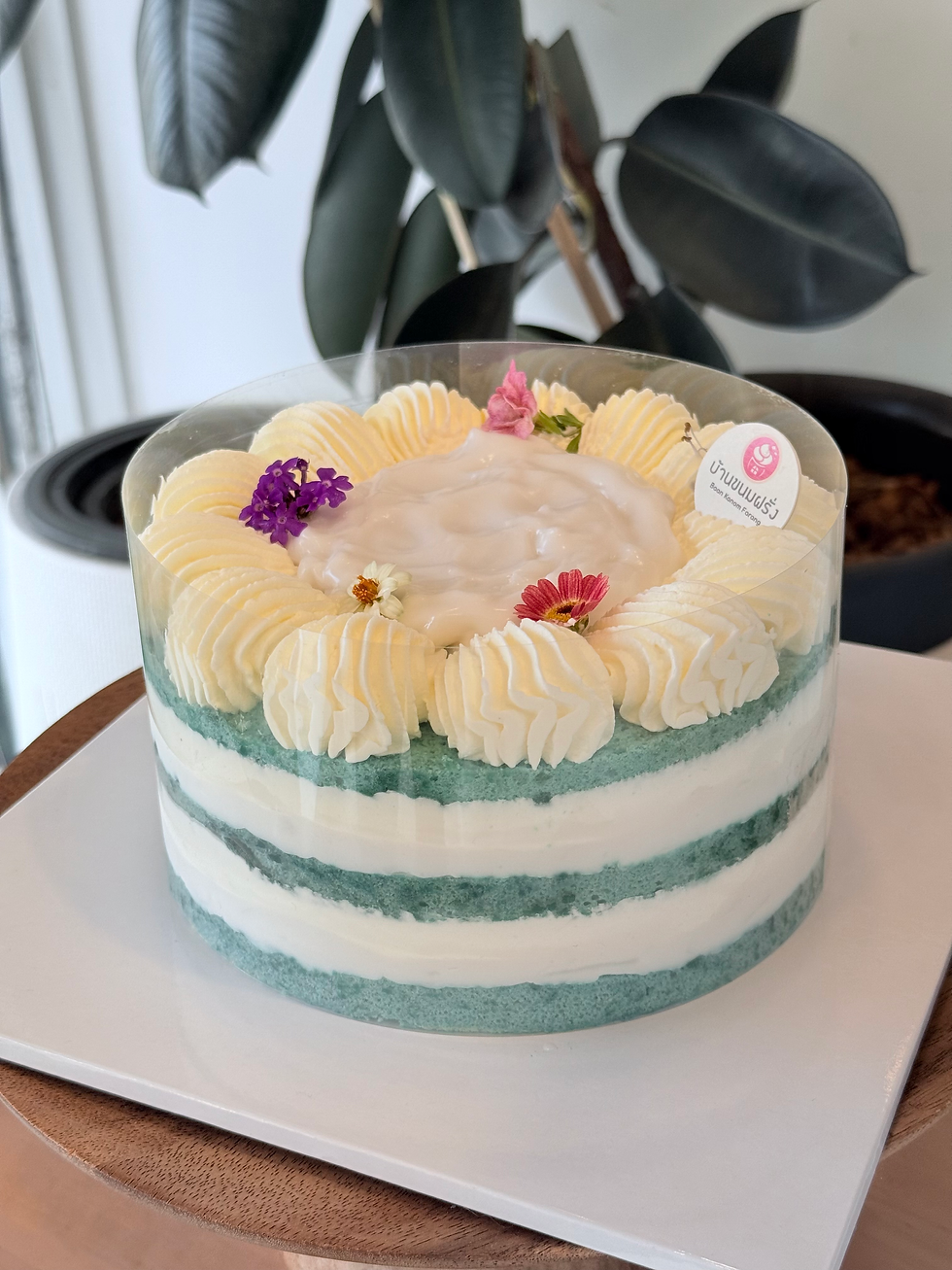 Butterfly Pea Coconut Cake image