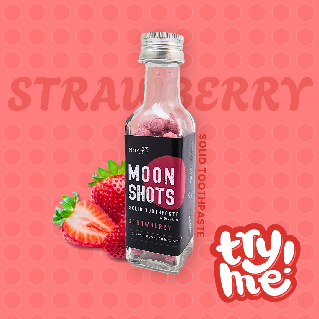 Moonshots solid toothpaste tablets strawberry