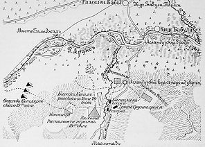 1812 թ. Ասլանդուզի ճակատամարտի քարտեզը