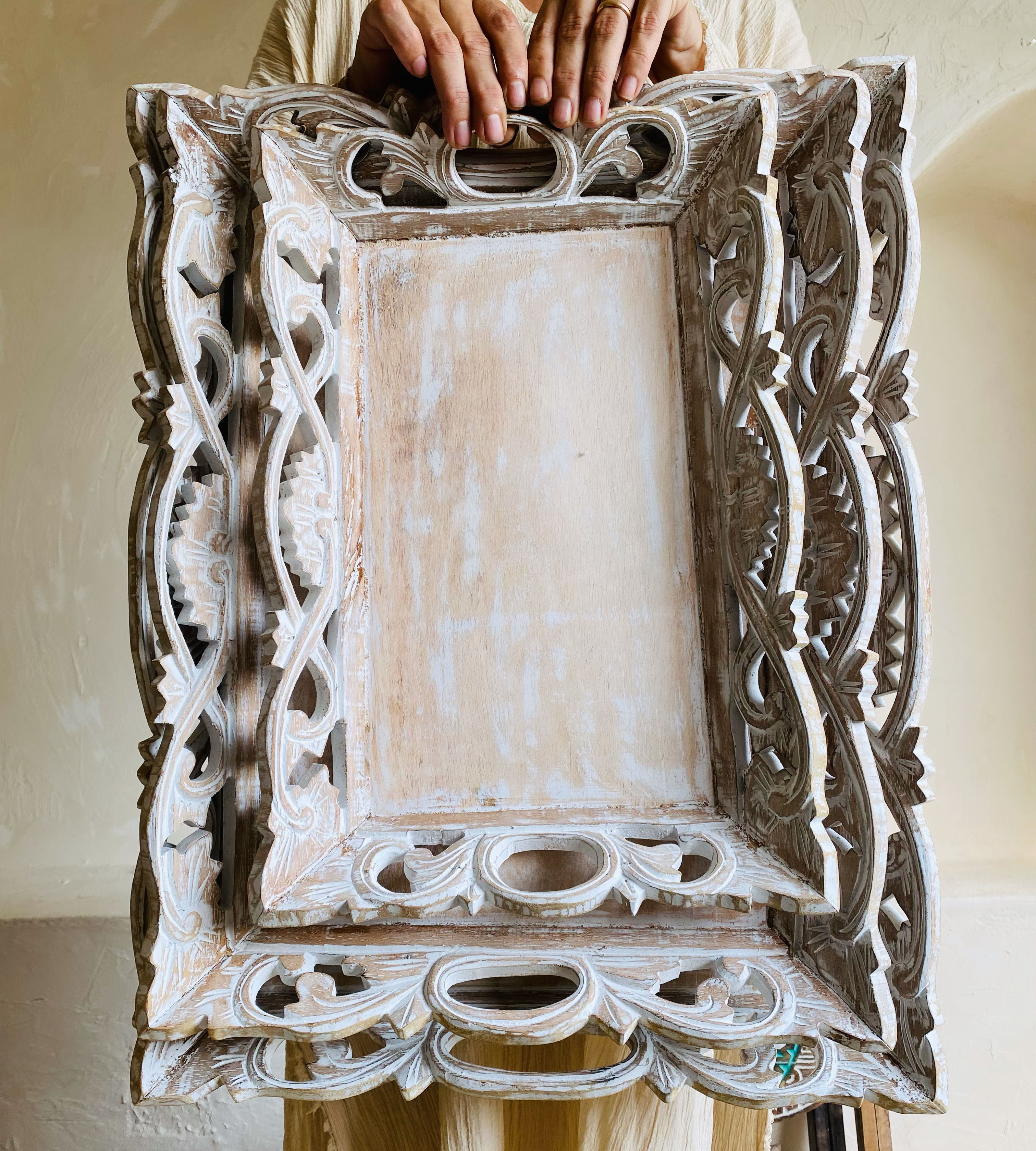 Dekoratif Ahşap Tepsi / 3 Boy