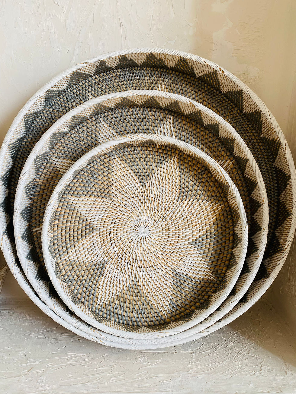 Küçük resim: 60 cm Rattan Tepsi / Duvar Dekoru