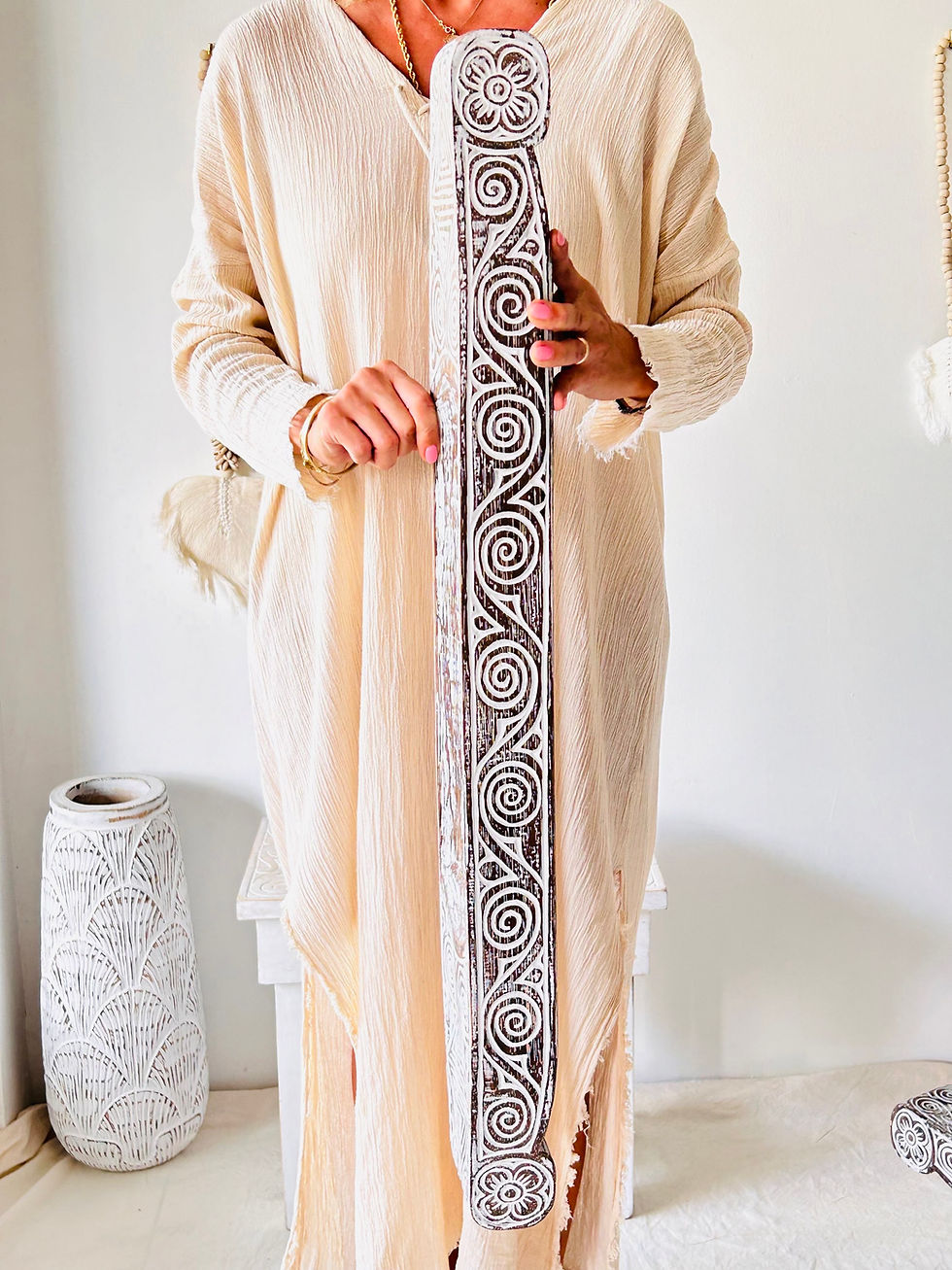 Küçük resim: Stand / Mumluk / Kahverengi - Vintage Yeşil / 90 cm