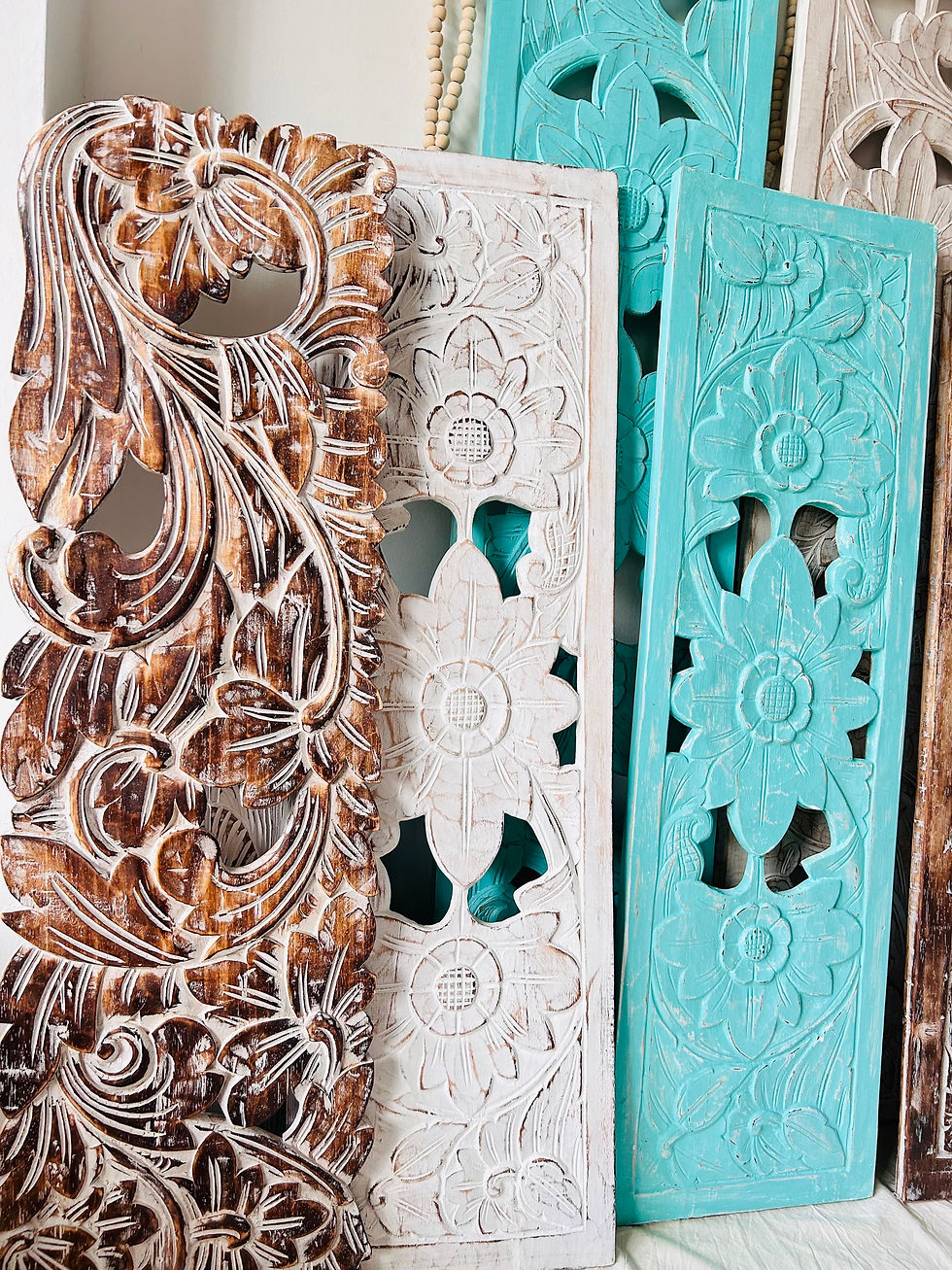Küçük resim: Flower panel/ el oyması