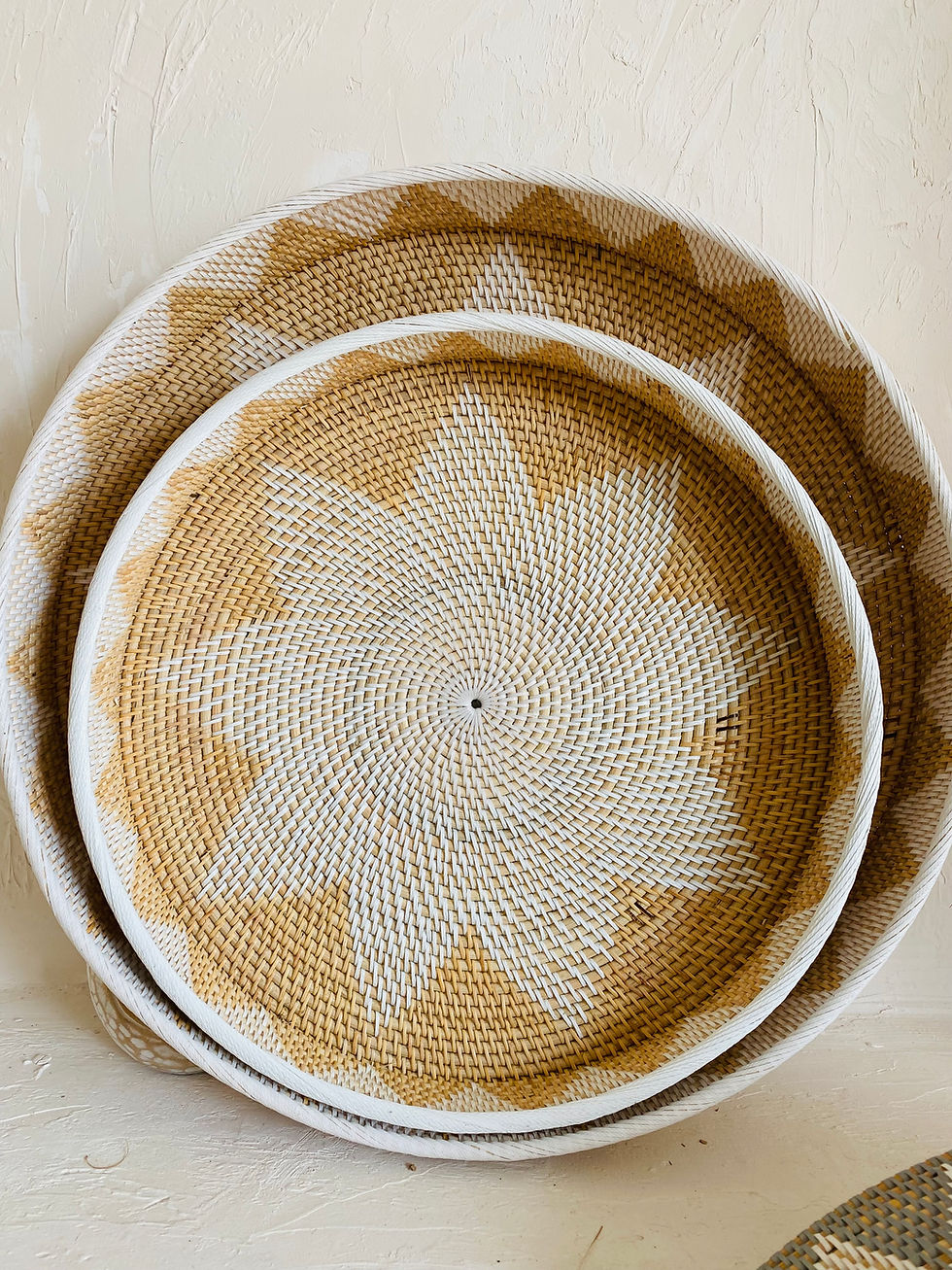 Küçük resim: 50 cm Rattan Tepsi / Duvar Dekoru
