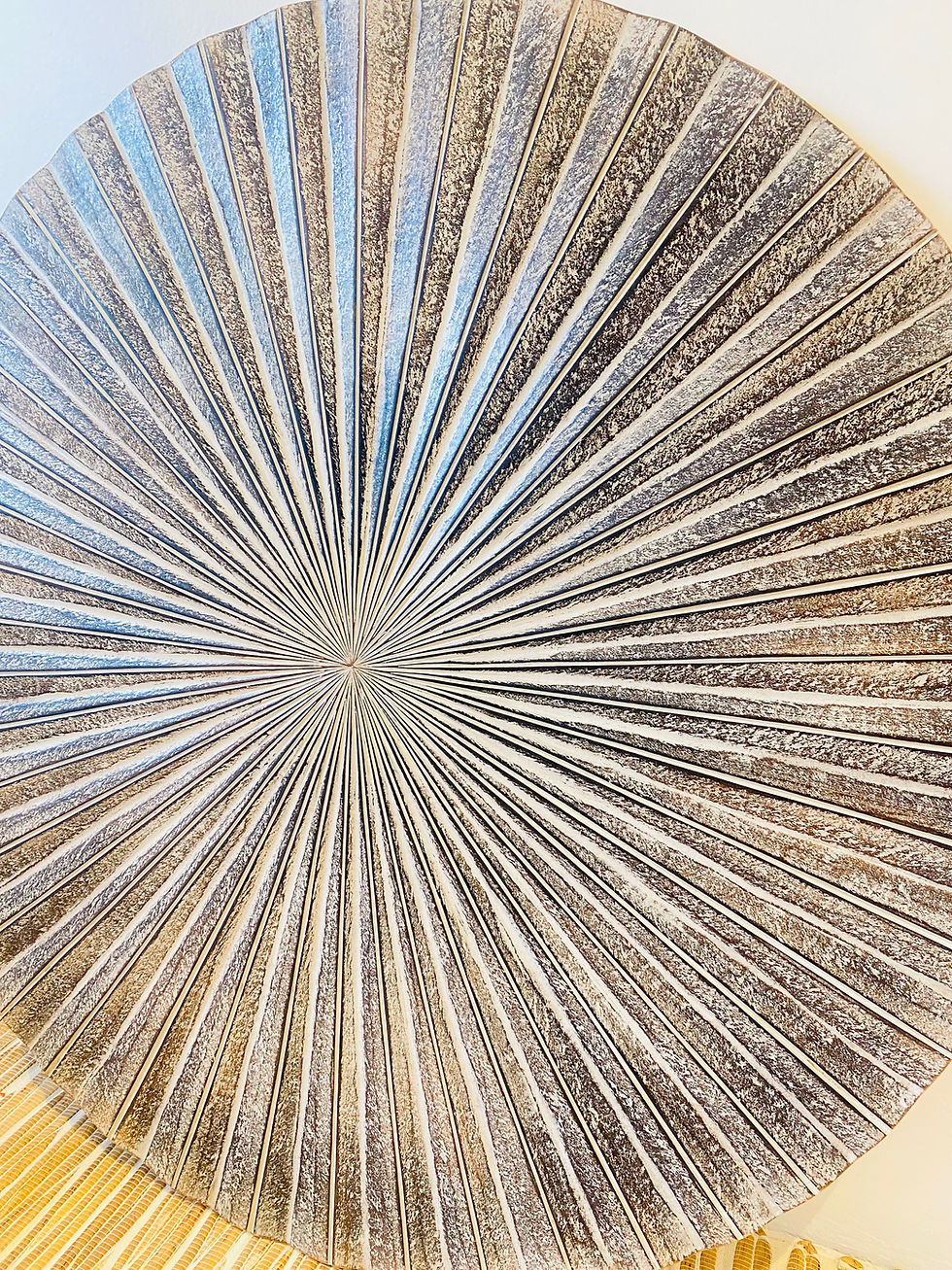 Küçük resim: 80 cm el oyması mandala / kahverengi