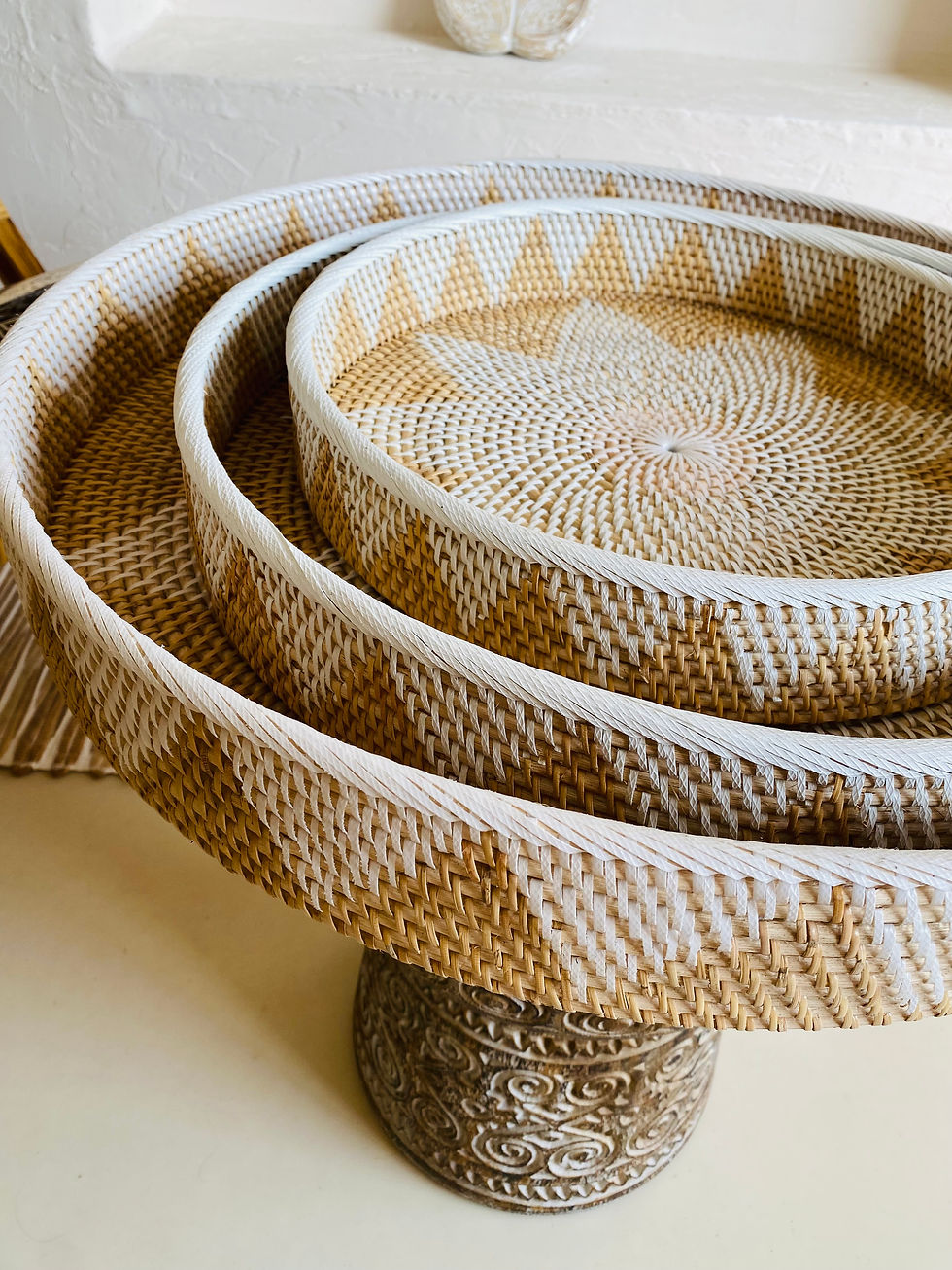 Küçük resim: 60 cm Rattan Tepsi / Duvar Dekoru