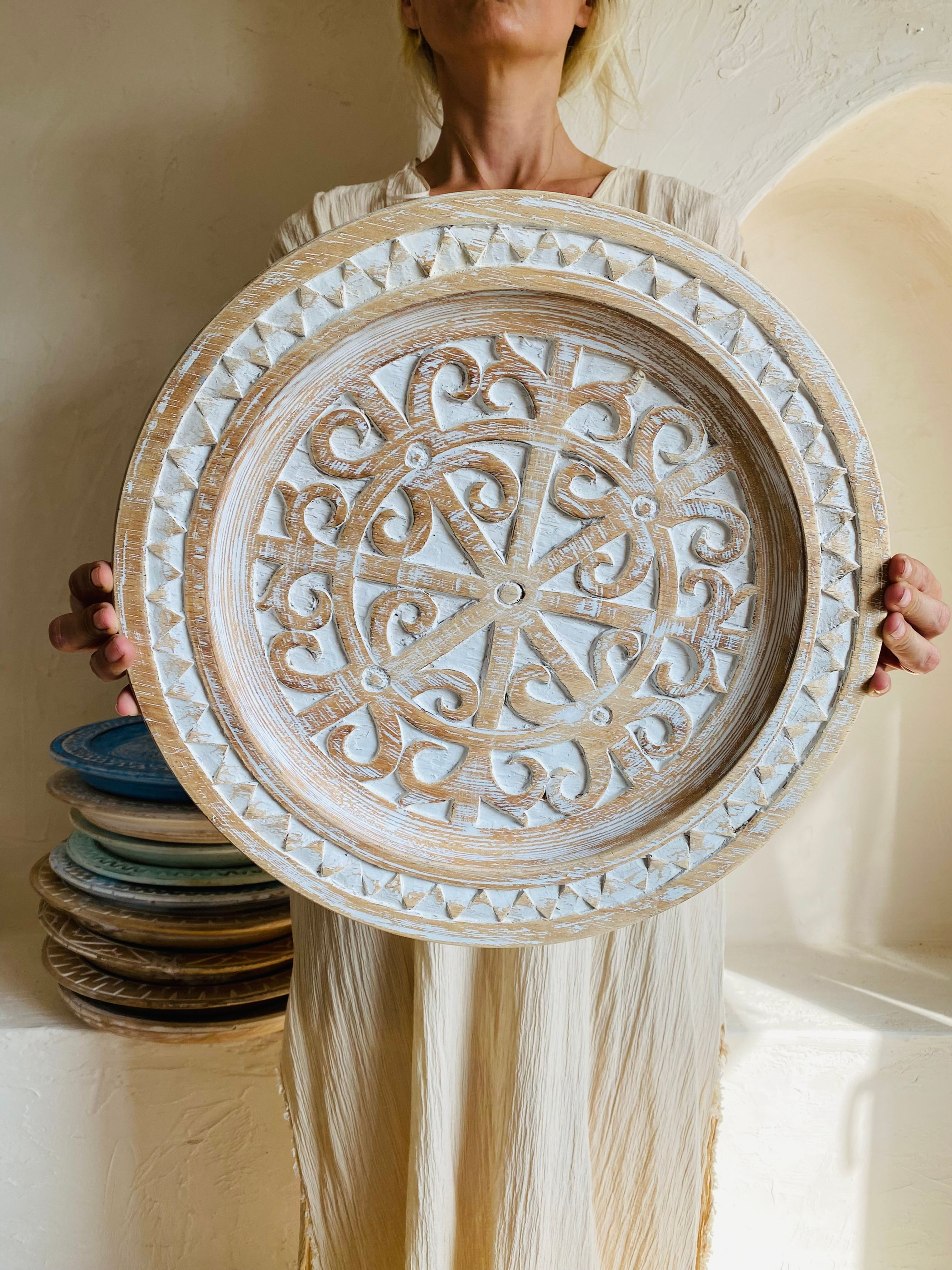 Ahşap Vintage Tabak / Duvar Dekoru