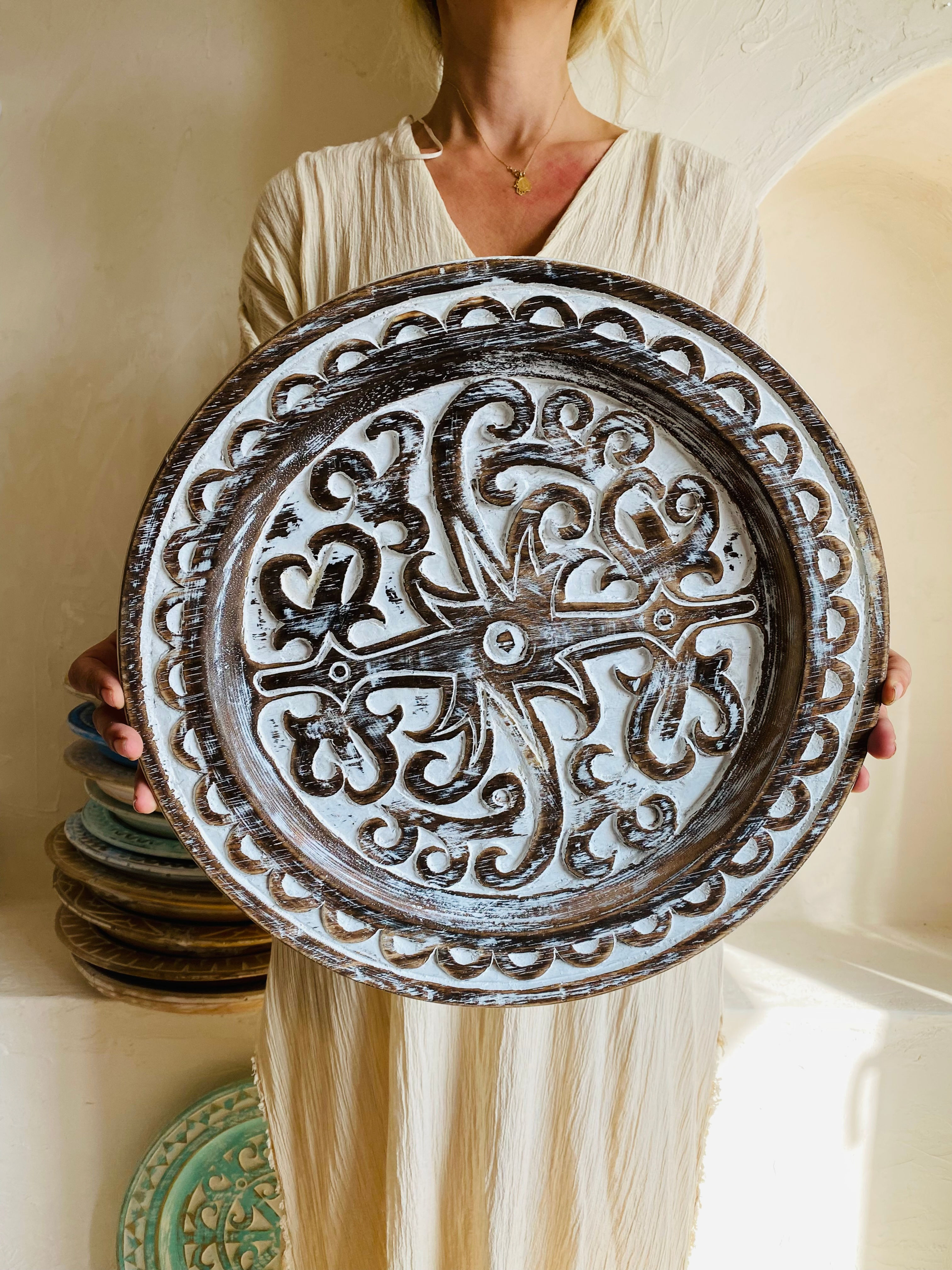 Ahşap Vintage Tabak / Duvar Dekoru