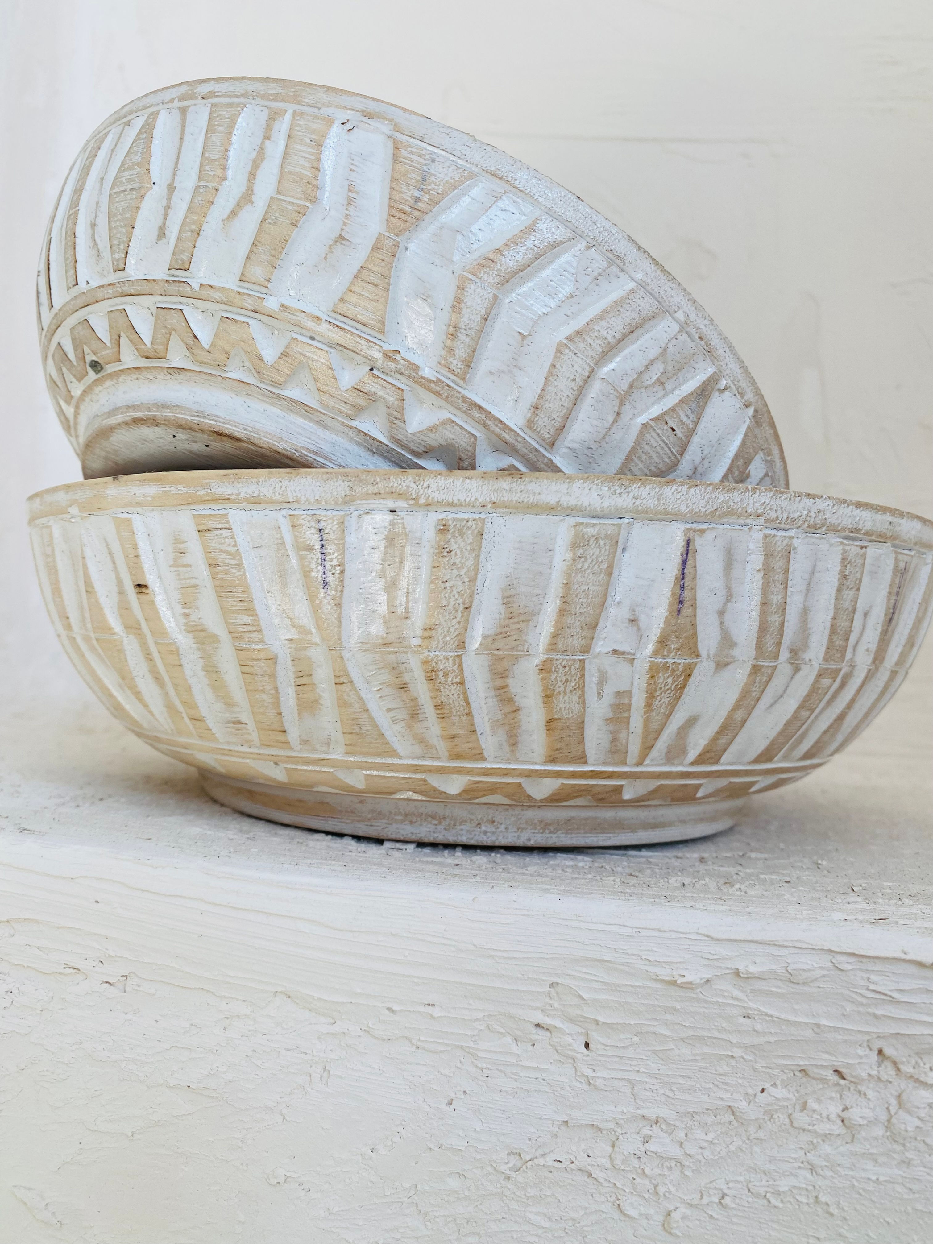 3'lü Ahşap Kase Set