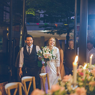 Intimate wedding reception